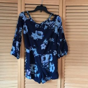 Children’s Place Off The Shoulder Flowered Romper
